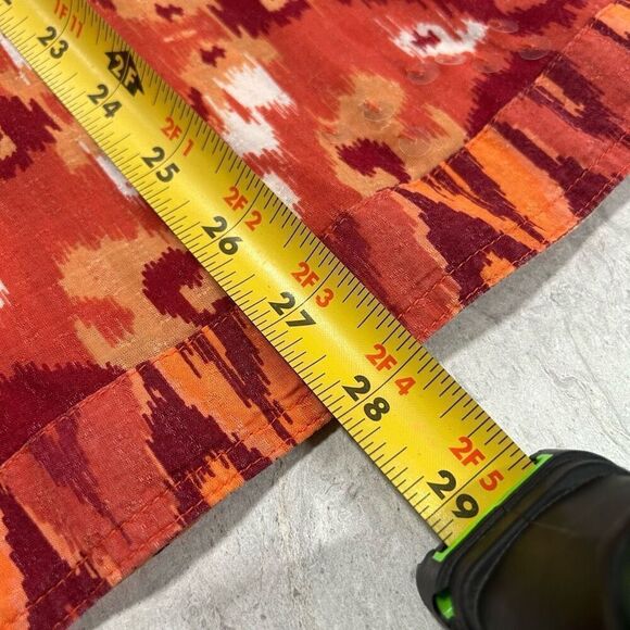 Soft Surroundings Orange Red Sequin 3/4 Sleeve Tunic Viscose Top Size L - Picture 11 of 12